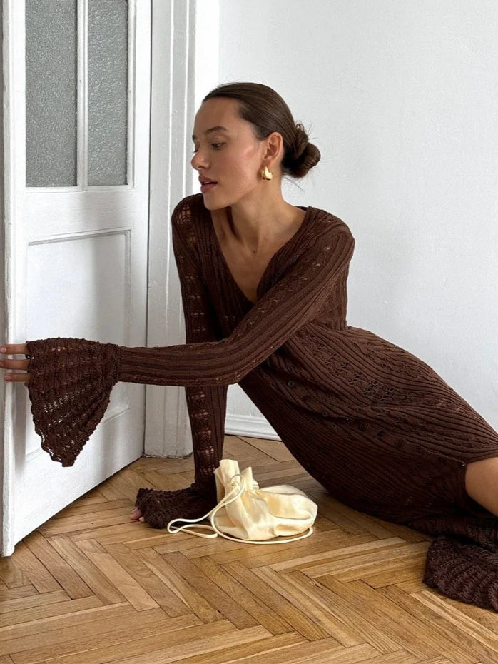 Knitted Long Sleeve Dress